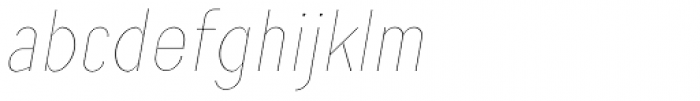 Engula Hairline Italic Font LOWERCASE