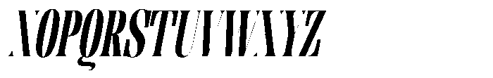 Enigera Black Condensed Italic Font UPPERCASE