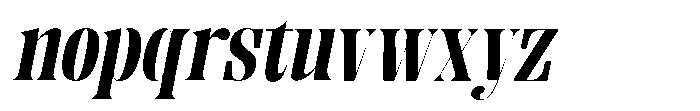 Enigera Black Expanded Italic Font LOWERCASE