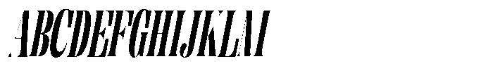 Enigera Black Extra Condensed Italic Font UPPERCASE