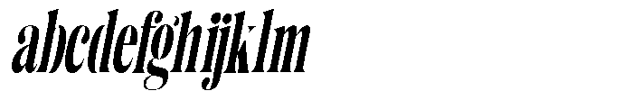 Enigera Black Extra Condensed Italic FONT