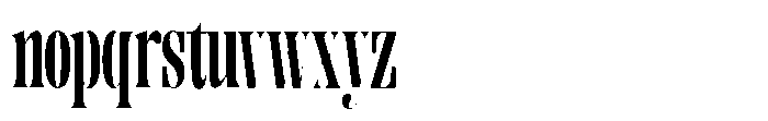 Enigera Black Extra Condensed Font LOWERCASE