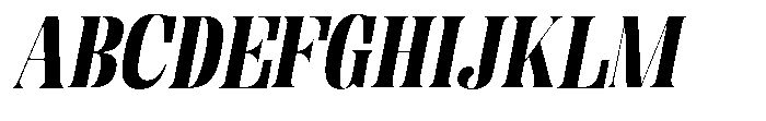 Enigera Black Extra Expanded Italic Font UPPERCASE