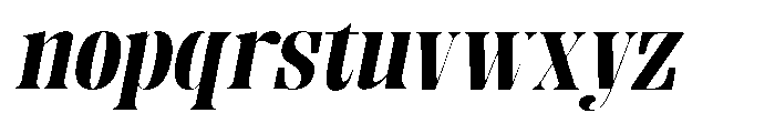 Enigera Black Extra Expanded Italic Font LOWERCASE