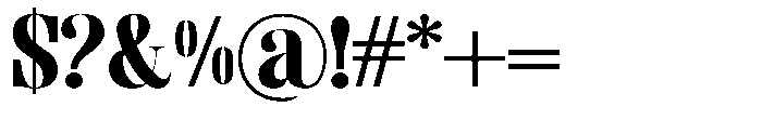 Enigera Black Extra Expanded Font OTHER CHARS