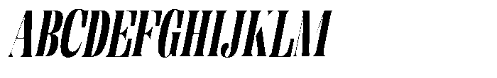Enigera Black Semi Condensed Italic Font UPPERCASE