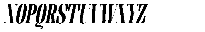 Enigera Black Semi Condensed Italic Font UPPERCASE