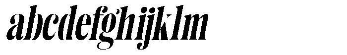 Enigera Black Semi Condensed Italic FONT