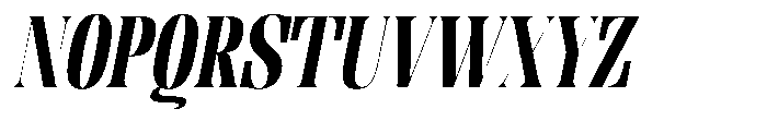 Enigera Black Semi Expanded Italic Font UPPERCASE