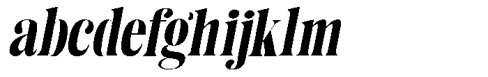 Enigera Black Semi Expanded Italic FONT