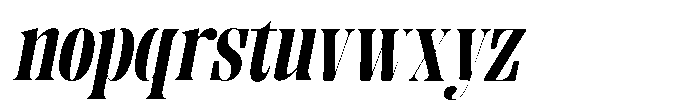 Enigera Black Semi Expanded Italic Font LOWERCASE