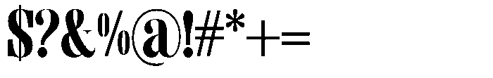 Enigera Black Semi Expanded Font OTHER CHARS