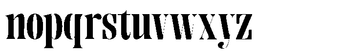 Enigera Black Semi Expanded Font LOWERCASE