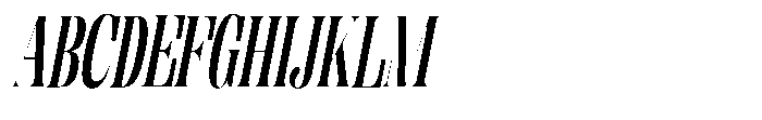 Enigera Bold Condensed Italic Font UPPERCASE
