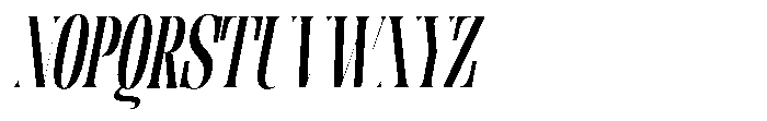 Enigera Bold Condensed Italic Font UPPERCASE