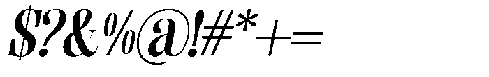 Enigera Bold Expanded Italic Font OTHER CHARS