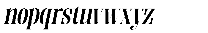 Enigera Bold Expanded Italic Font LOWERCASE