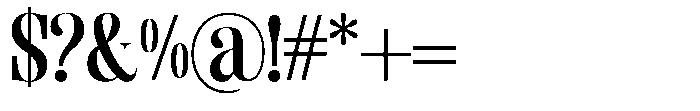 Enigera Bold Expanded Font OTHER CHARS