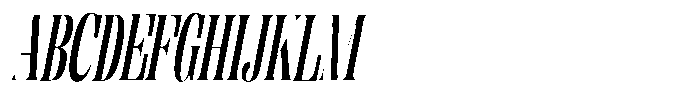 Enigera Bold Extra Condensed Italic Font UPPERCASE