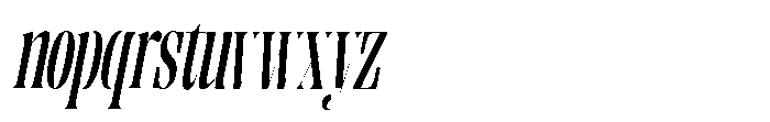 Enigera Bold Extra Condensed Italic Font LOWERCASE