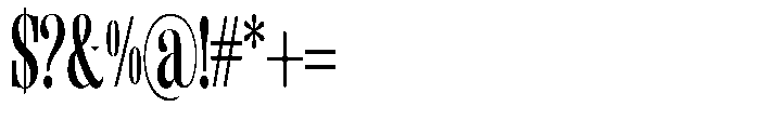 Enigera Bold Extra Condensed Font OTHER CHARS