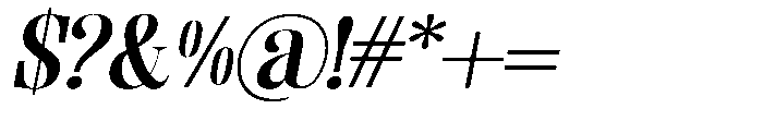 Enigera Bold Extra Expanded Italic Font OTHER CHARS