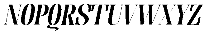 Enigera Bold Extra Expanded Italic Font UPPERCASE