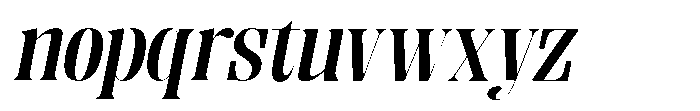 Enigera Bold Extra Expanded Italic Font LOWERCASE