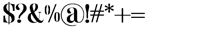Enigera Bold Extra Expanded Font OTHER CHARS