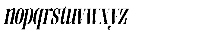 Enigera Bold Semi Condensed Italic Font LOWERCASE