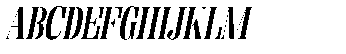 Enigera Bold Semi Expanded Italic Font UPPERCASE