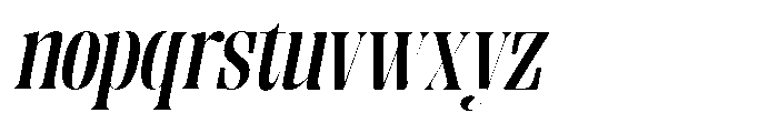 Enigera Bold Semi Expanded Italic Font LOWERCASE