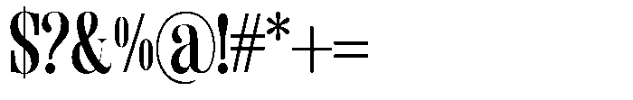 Enigera Bold Font OTHER CHARS
