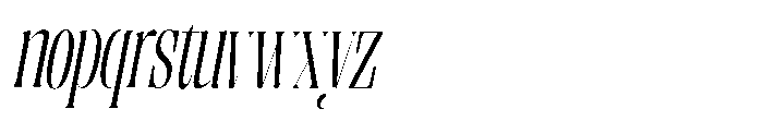 Enigera Condensed Italic Font LOWERCASE