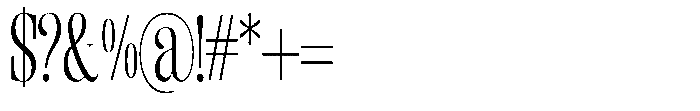 Enigera Condensed Font OTHER CHARS