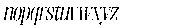 Enigera Expanded Italic Font LOWERCASE
