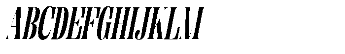 Enigera Extra Bold Condensed Italic Font UPPERCASE
