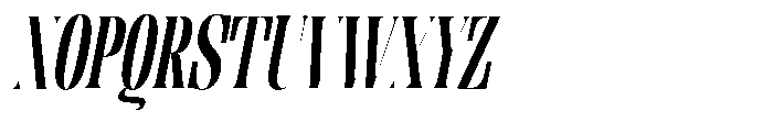 Enigera Extra Bold Condensed Italic Font UPPERCASE