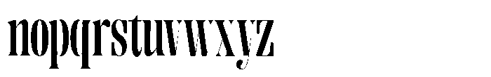 Enigera Extra Bold Condensed Font LOWERCASE