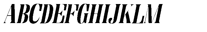 Enigera Extra Bold Expanded Italic Font UPPERCASE