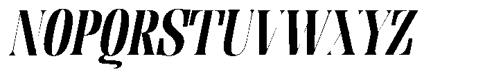 Enigera Extra Bold Expanded Italic Font UPPERCASE