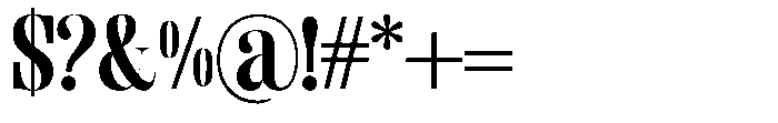 Enigera Extra Bold Expanded Font OTHER CHARS