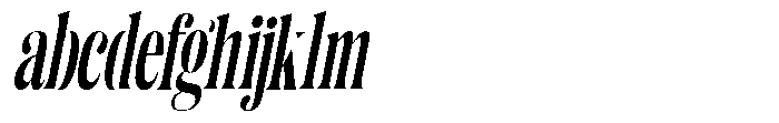 Enigera Extra Bold Extra Condensed Italic FONT