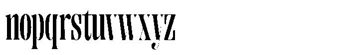 Enigera Extra Bold Extra Condensed Font LOWERCASE
