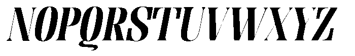 Enigera Extra Bold Extra Expanded Italic Font UPPERCASE