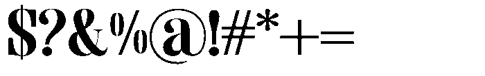 Enigera Extra Bold Extra Expanded Font OTHER CHARS