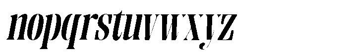 Enigera Extra Bold Italic Font LOWERCASE