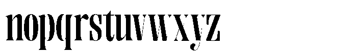 Enigera Extra Bold Semi Condensed Font LOWERCASE