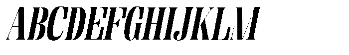 Enigera Extra Bold Semi Expanded Italic Font UPPERCASE