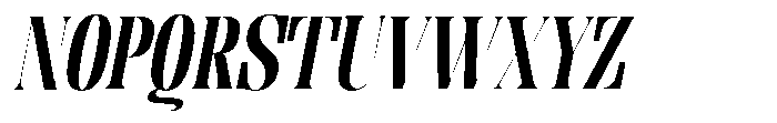 Enigera Extra Bold Semi Expanded Italic Font UPPERCASE